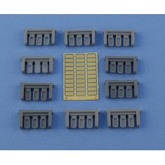 1/350 WWII USN Life Rafts for Battleships Class Iowa (30pcs, Resin+PE)