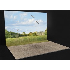 1/32 Airfield Tarmac Sheet: Battle of Britain Airfield Set (Grass Wall) (Size: 593x400mm)