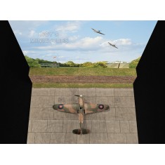 1/48 Airfield Tarmac Sheet: Battle of Britain Airfield Set #1 Brick Wall w/3D Component