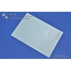 1/144 & 1/100 Detail-Up Decal Warm White for Gunpla