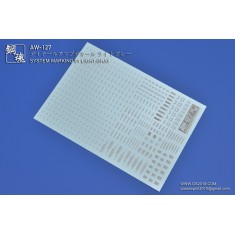 1/144 & 1/100 Detail-Up Decal Light Gray for Gunpla