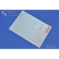 1/144 & 1/100 Detail-Up Decal Red for Gunpla