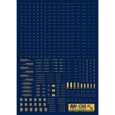 1/144 & 1/100 Detail-Up Decal Gold for Gunpla