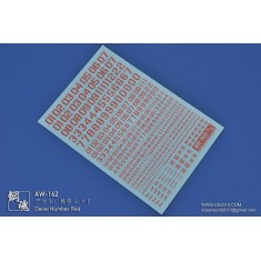 Non-scale Decel Number Red for Gunpla