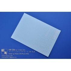 1/144 & 1/100 Detail-Up Decal 206 Pure White for Gunpla