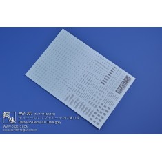 1/144 & 1/100 Detail-Up Decal 207 Dark Grey for Gunpla