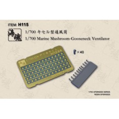 1/700 Marine Mushroom-Gooseneck Ventilator (Resin+PE)