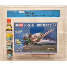 Activity Set - HobbyBoss 1/72 P-51D Mustang with GSI Cement and Paints