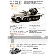 1/72 Sd.Kfz.7/2 37mm AA Gun Flak 36 Plastic kit
