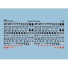 Decals for 1/32 WWII Allied RAF/USAAF/USN/USMC Cockpit Placards
