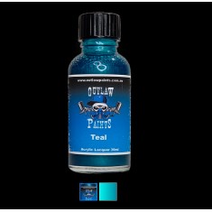 Acrylic Lacquer Paint - Metallic Colour Teal (30ml)