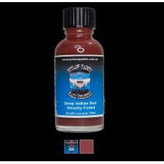 Acrylic Lacquer Paint - Solid Colour Deep Indian Red Heavily Faded (30ml)