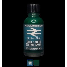 Acrylic Lacquer Paint - Solid Colour SECR / Great Central Green (30ml)