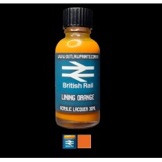 Acrylic Lacquer Paint - Solid Colour Lining Orange (30ml)
