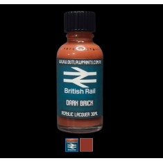 Acrylic Lacquer Paint - Solid Colour Dark Brick (30ml)