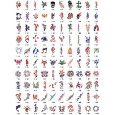 Airbrush Tattoo Stencil Design Book No.1 (100 Designs)