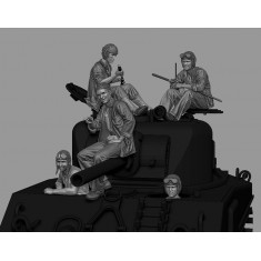 1/35 PTO M4 Sherman Tank Crews (5 figures)