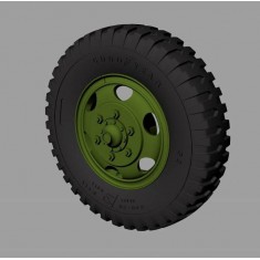 1/35 US M35 & M109 Trucks Road Wheels (Goodyear, 11pcs)