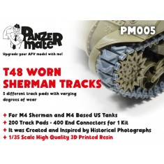 1/35 T48 Worn Sherman Tracks