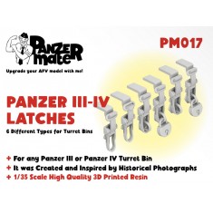 1/35 Panzer III/IV Turret Bin Latches (6pcs)
