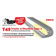 1/35 T49 Tracks w/Duckbill Type 3 for M4 Sherman & M4-Based US Tanks (3D Printed)