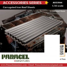 1/35 Corrugated Iron Roof Sheets (10pcs)