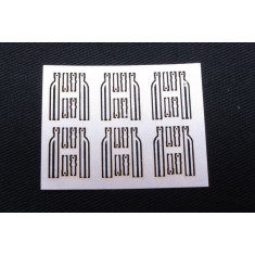1/72 Jet Fighter Seat Belt Set for General-Purpose (6 sets, Laser-cut Paper kit)