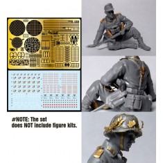 1/35 WWII German Gear Set w/Decals (1 photoetch +1 water-slide Decals sheet)