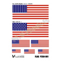 1/35 Flags of the United States "Flying in the Wind" (printed on plastic paper)