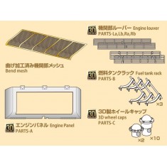 1/35 T-34 series 3D Engine Panel Set for Tamiya #35049/35059/35072/35093/35138/35149