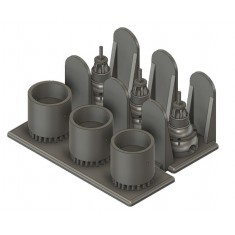 1/35 Star Antenna Base set for Tiger and Panther