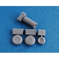1/72 de Havilland Vampire Mk.6 Wheels + Jet Pipe for A-model kit