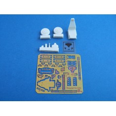 1/72 Henschel Hs-129B Cockpit Detail Set and Weighted Wheels for Italeri kit