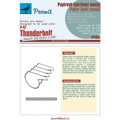 1/144 P-47 Thunderbolt Wheel Bay Plugs Mask for Eduard / Platz kits