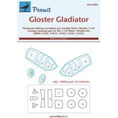 1/144 Gloster Gladiator Canopy Masks for Mark I kits
