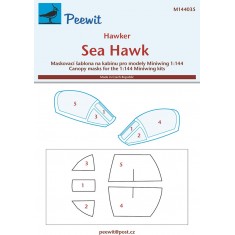 1/144 Sea Hawk Canopy Masks for Miniwing kits