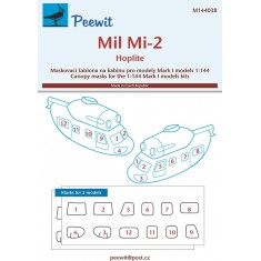 1/144 Mil Mi-2 Hoplite Canopy Masks for Mark I kits