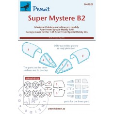 1/48 Super Mystere B2 In and Out Canopy Masks for Azur Frrom/Special Hobby
