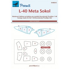 1/48 L-40 Meta Sokol Canopy Masks for Kovozavody Prostejov kits