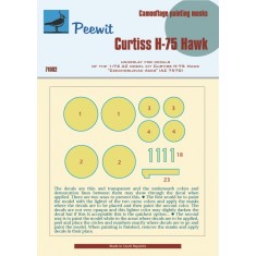 1/72 Curtiss H-75 Hawk Czechoslovak Aces Camouflage Masksfor AZ model AZ7570