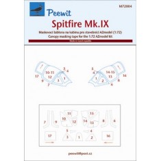 1/72 Spitfire Mk IX Canopy Masks for AZ model