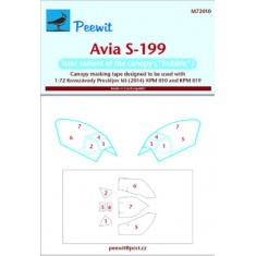 1/72 Avia S-199 (later version) Canopy Masks for Kovozavody Prostejov kits