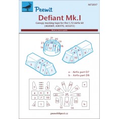 1/72 Defiant Mk.I Canopy Masks for Airfix 2015 kits