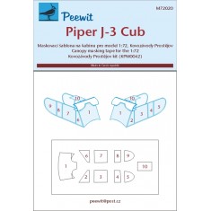 1/72 Piper J-3 Cub Canopy Masks for Kovozavody Prostejov 2015 kits
