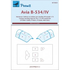 1/72 Avia B-534 Canopy Masks for HR model for HR model 2010 kits
