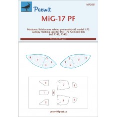 1/72 MiG-17 PF Canopy Masks for AZ model