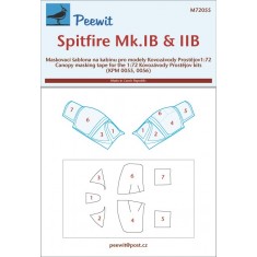 1/72 Spitfire Mk.I and IIb Canopy Masks for Kovozavody Prostejov 2016 kits