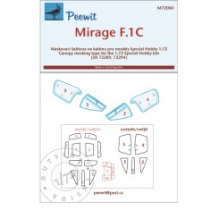 1/72 Mirage F.1C Canopy Masks for Special Hobby kits