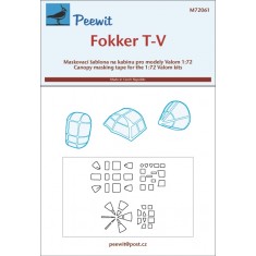 1/72 Fokker T-V Canopy Masks for Valom kits