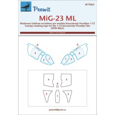 1/72 MiG-23 ML Canopy Masks for Kovozavody Prostejov kits